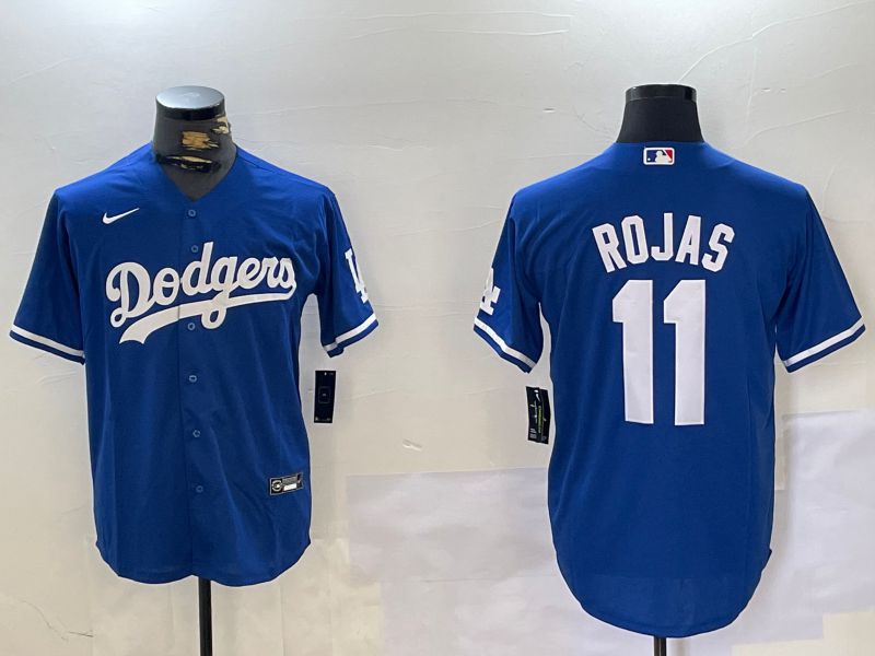 Men Los Angeles Dodgers 11 Rojas Blue Game 2024 Nike MLB Jersey style 1